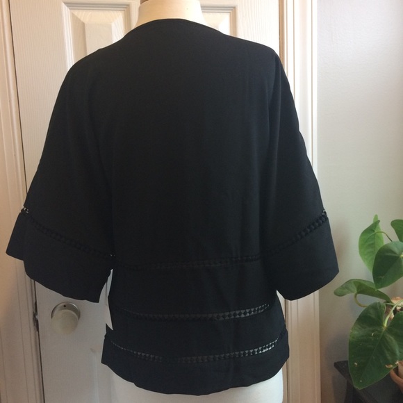 Stella & Dot Kimono Sleeve W/ Lace Cut Outs Top - Picture 8 of 8